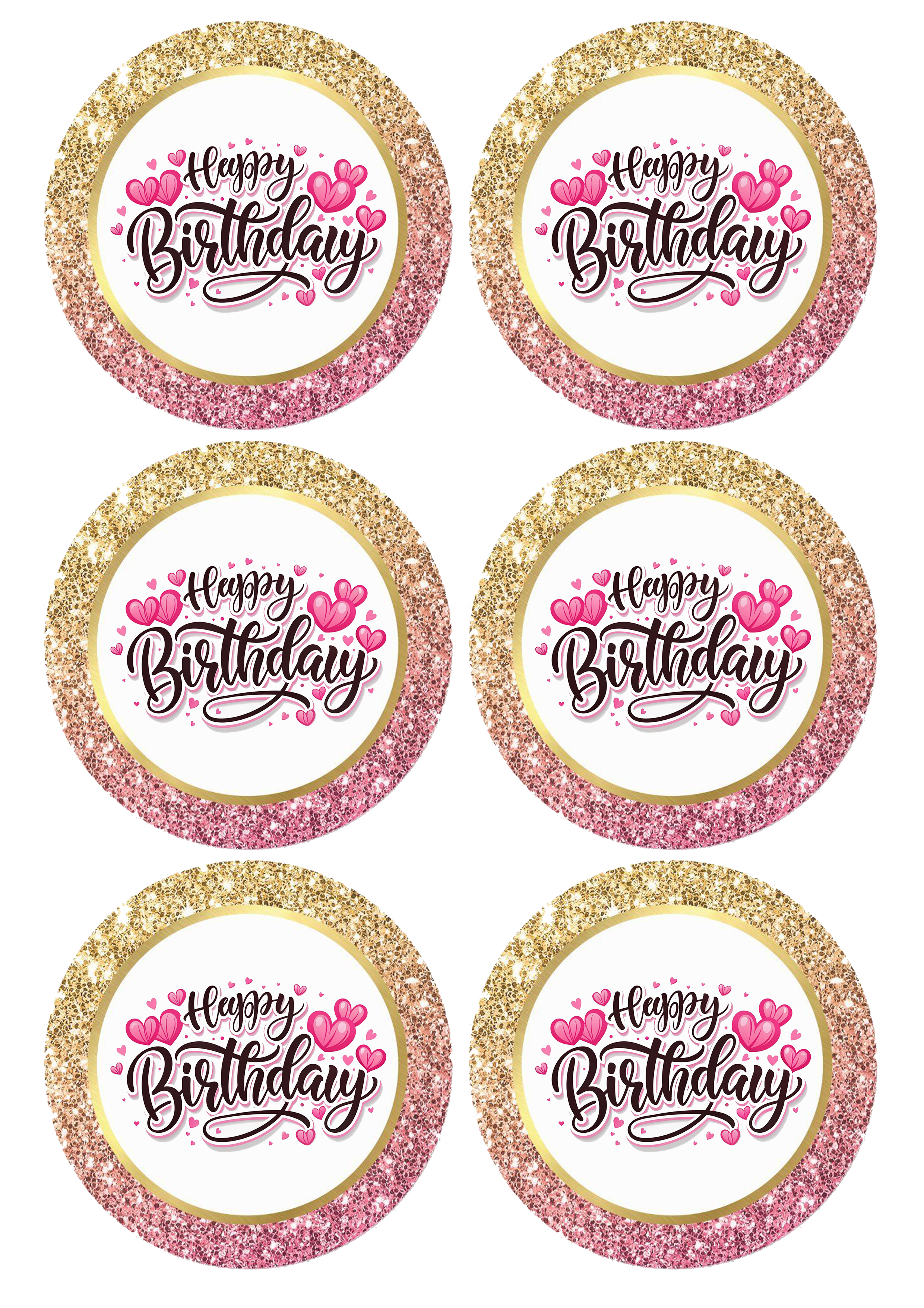 Happy Birthday cake topper