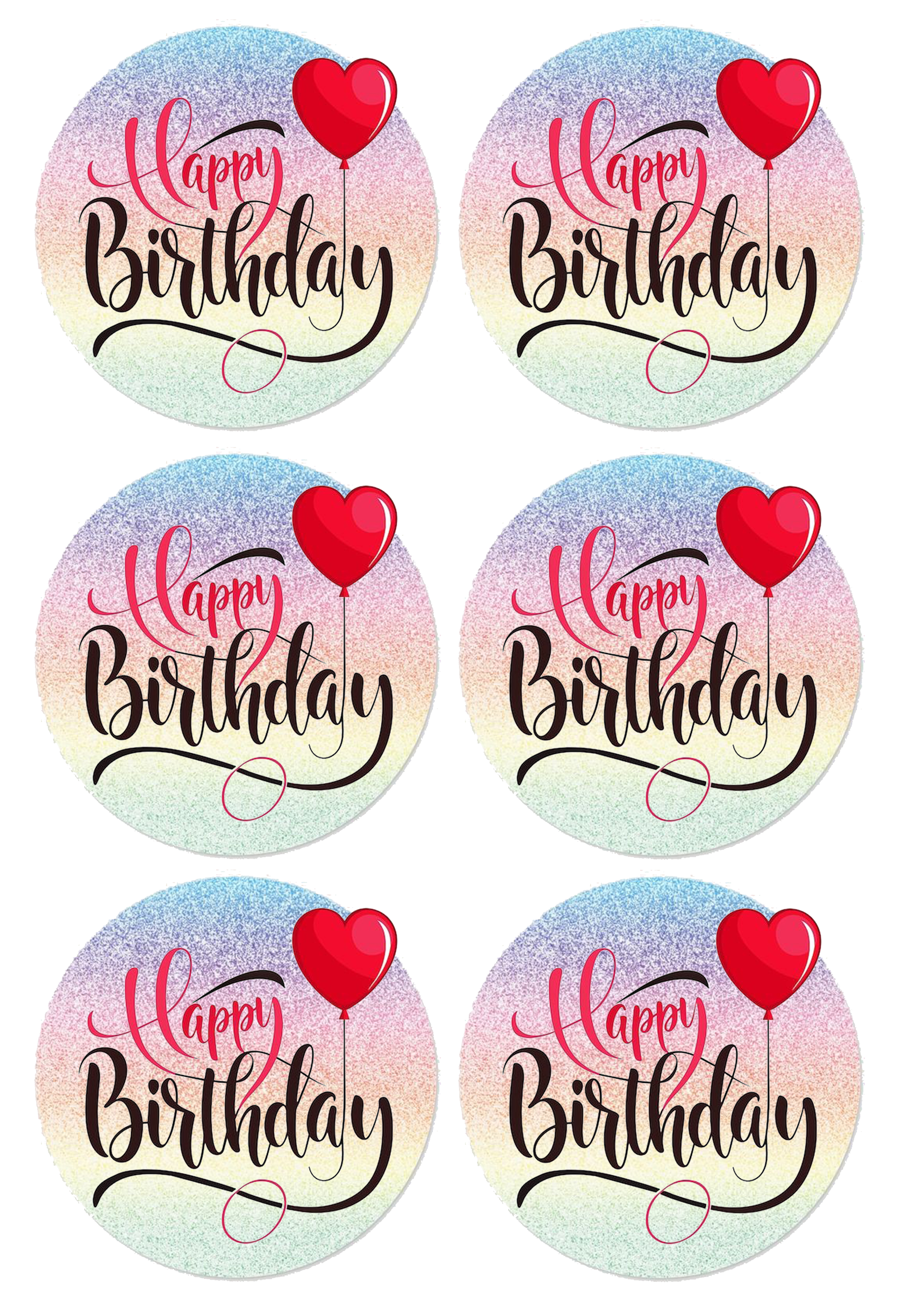 Happy Birthday cake topper