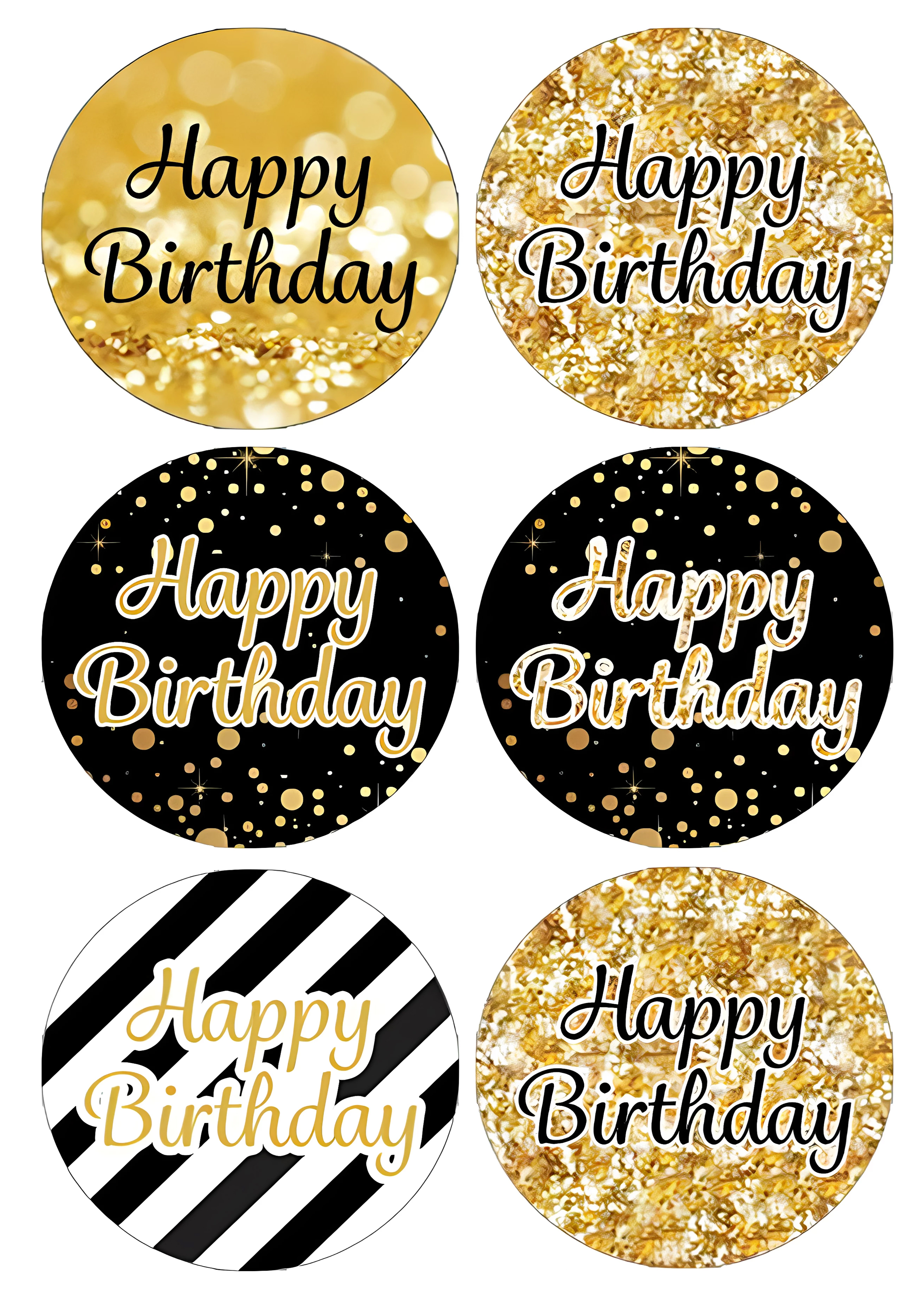 Happy Birthday cake topper