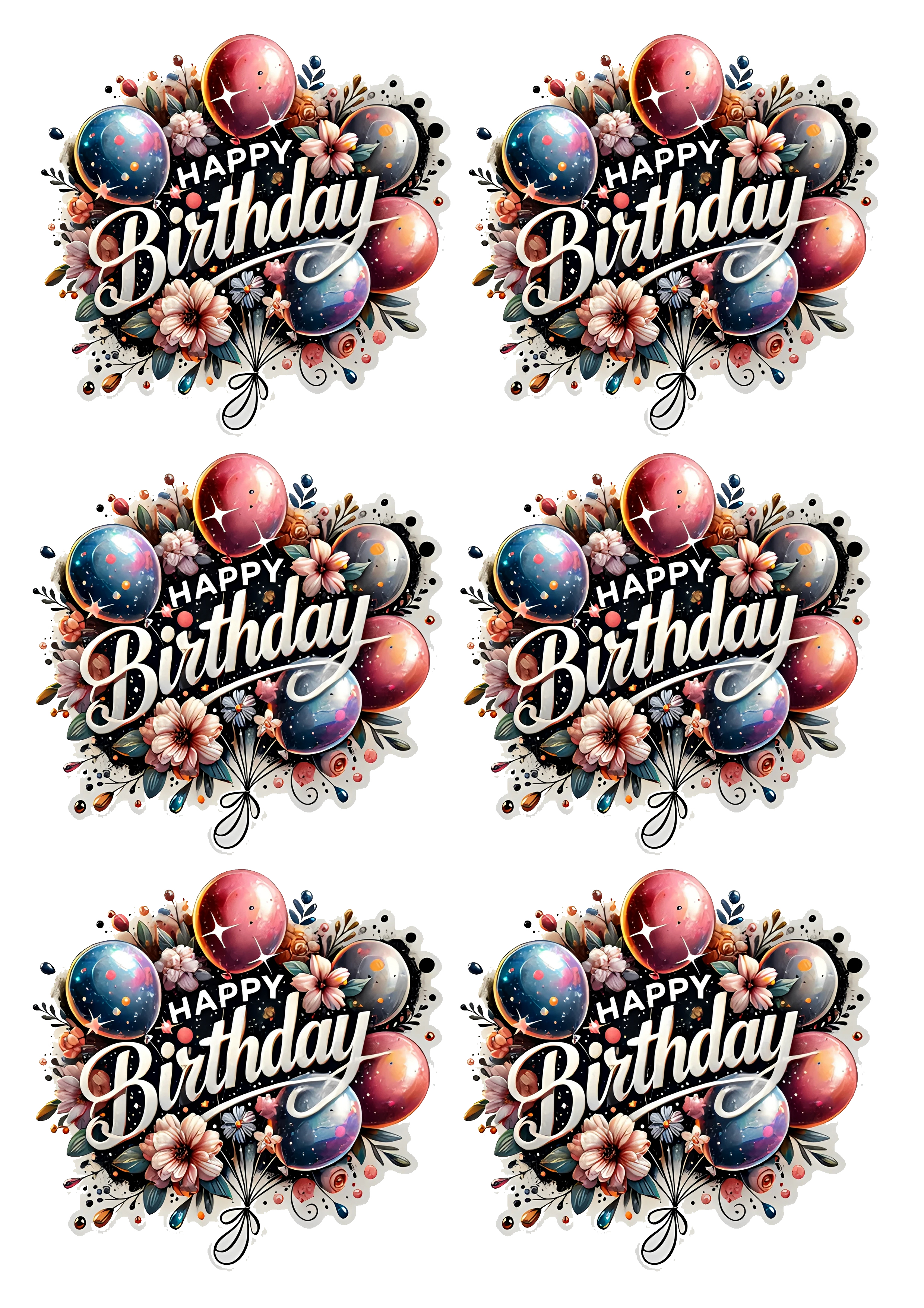 Happy Birthday cake topper