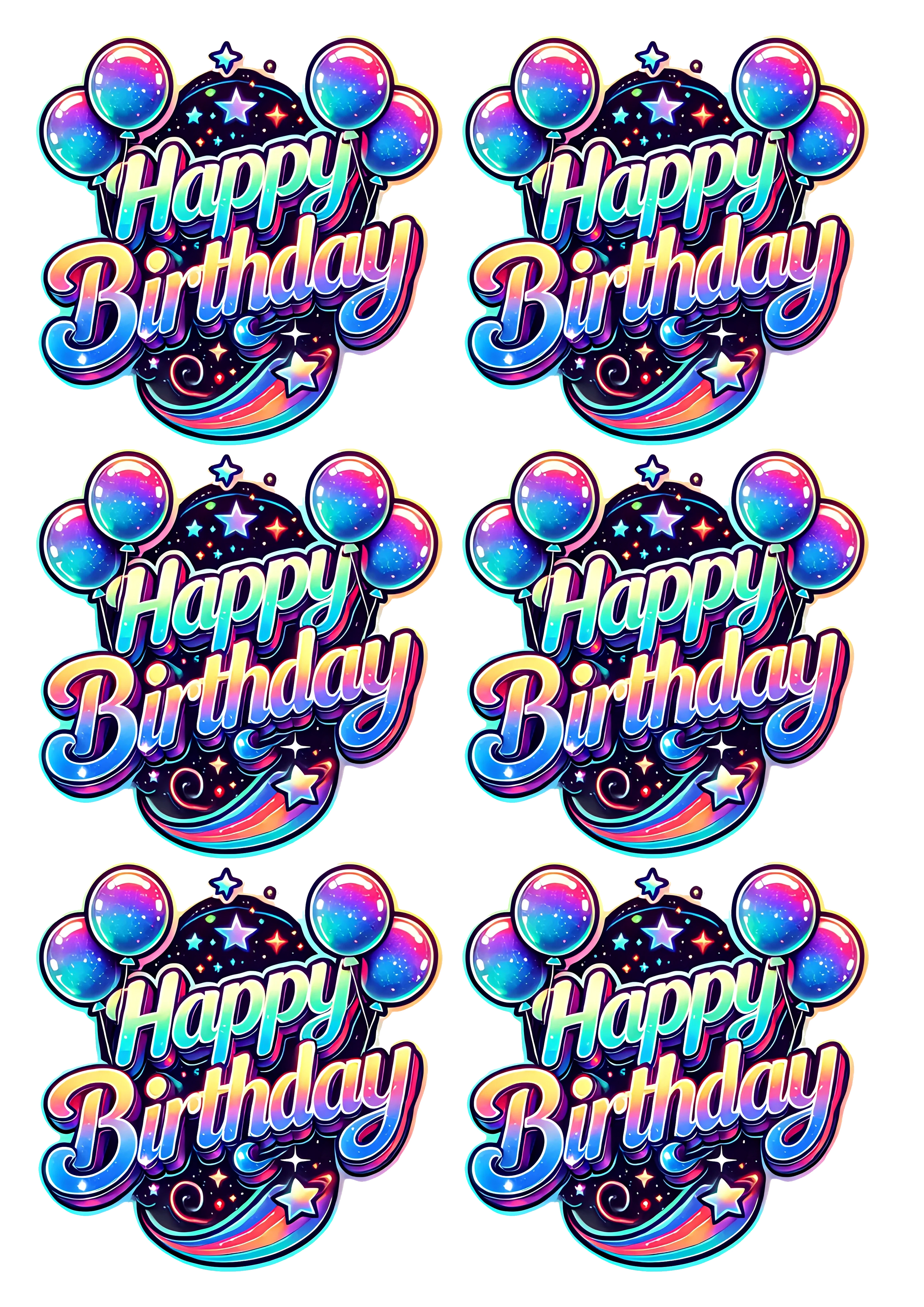 Happy Birthday cake topper