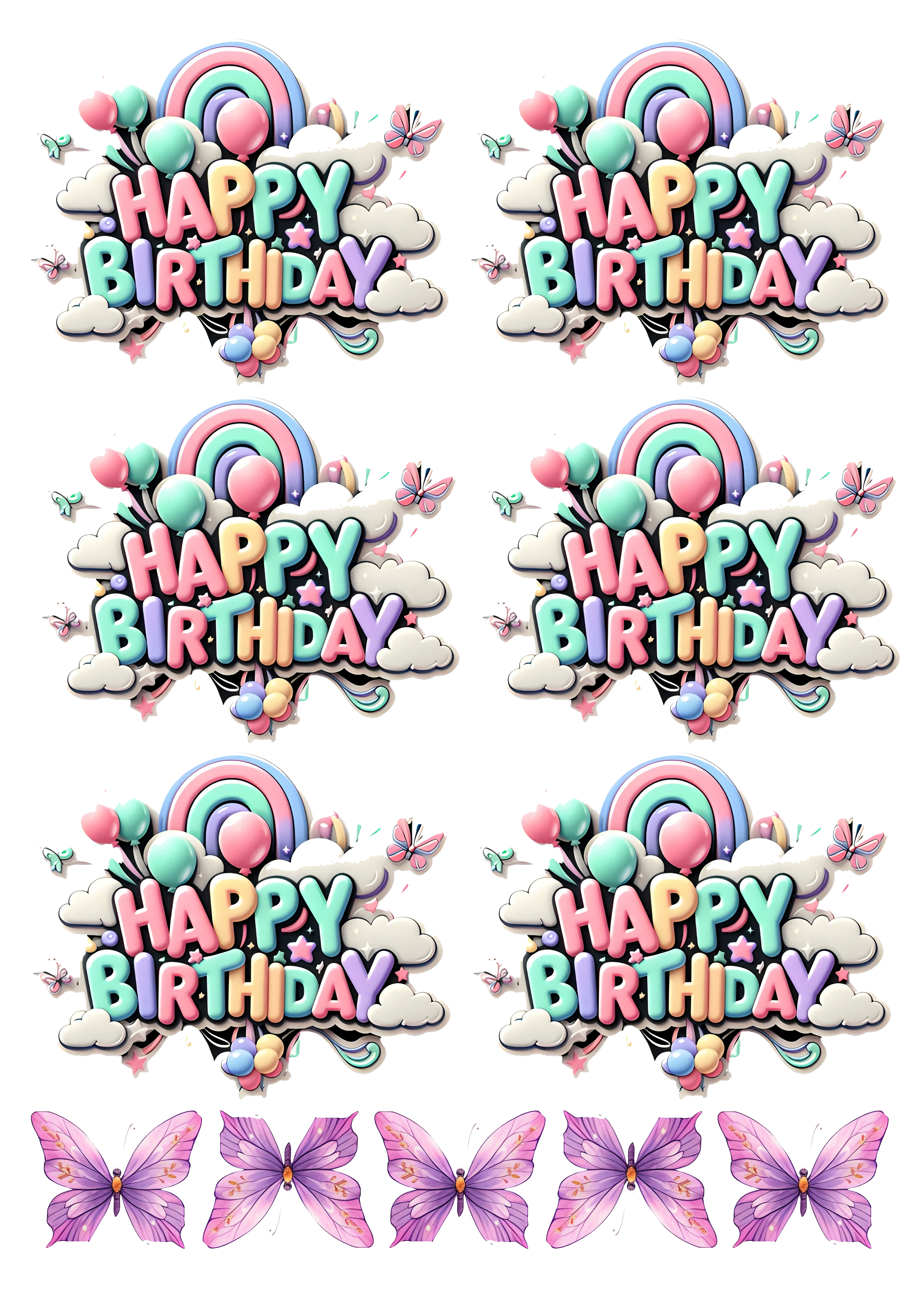 Happy Birthday cake topper