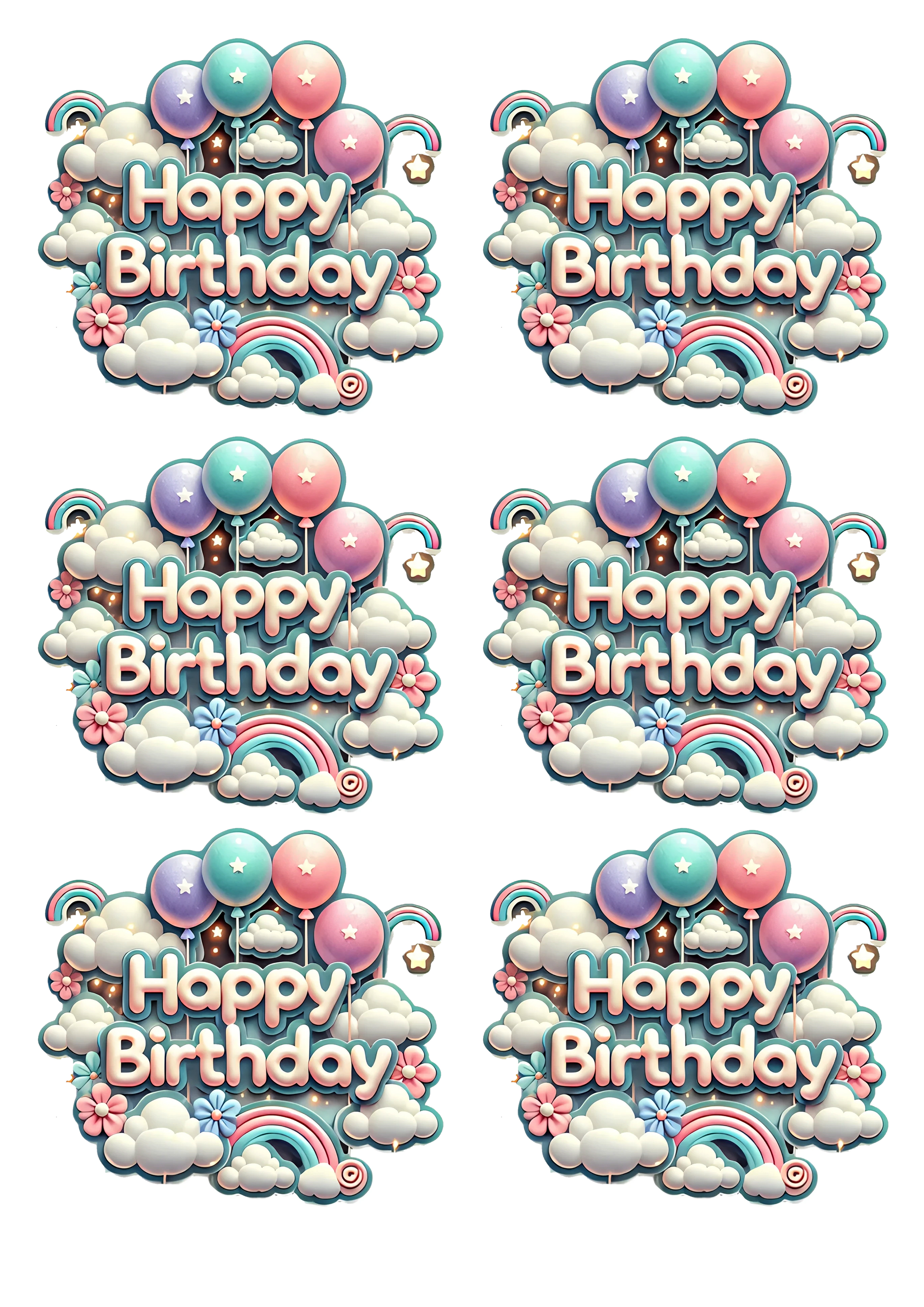 Happy Birthday cake topper