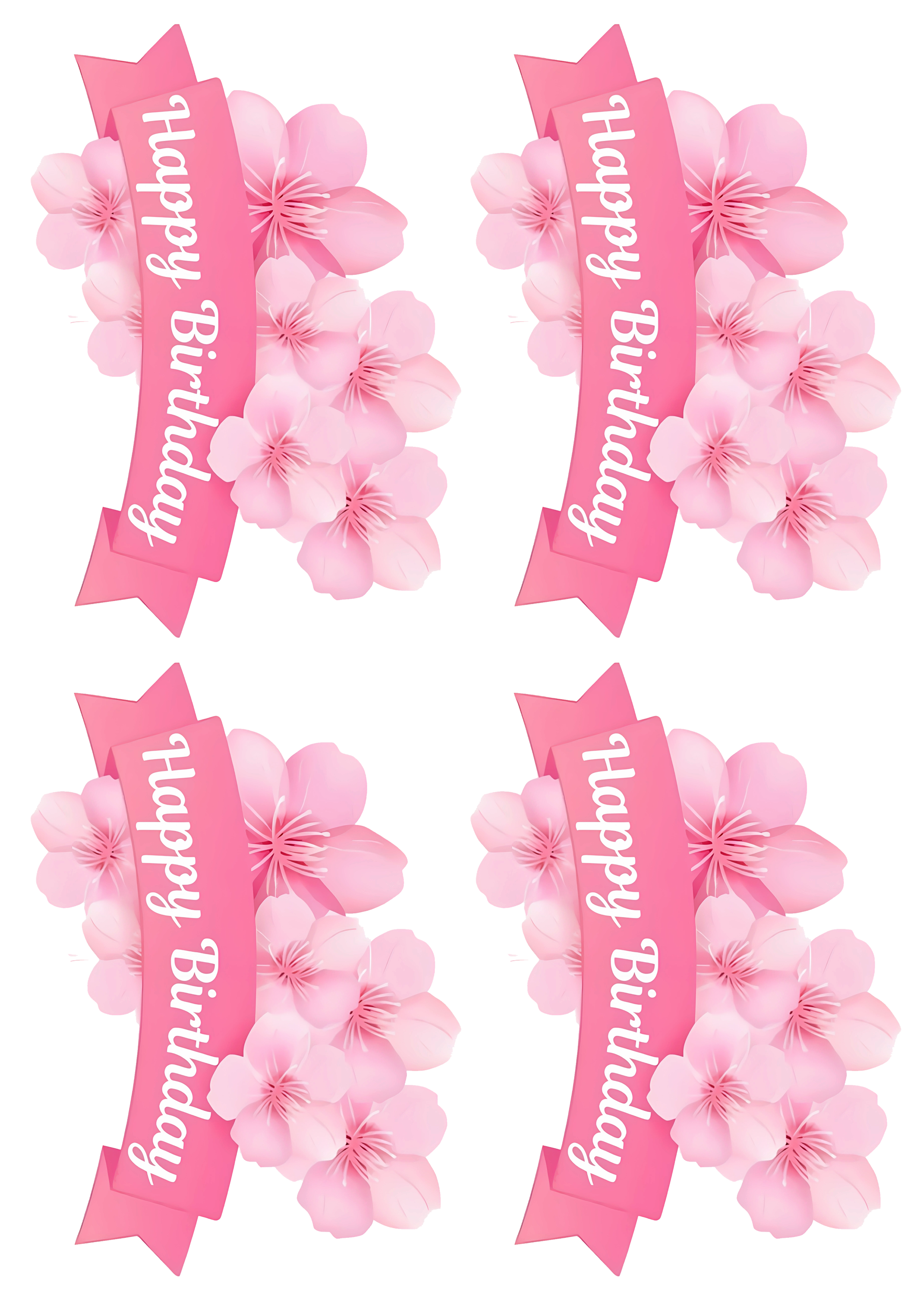 Happy Birthday cake topper