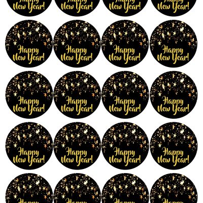 Happy New Year cake topper