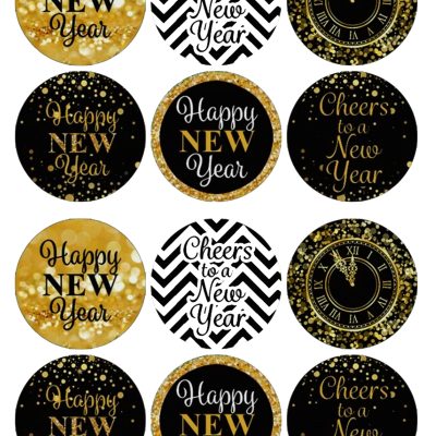 Happy New Year cake topper