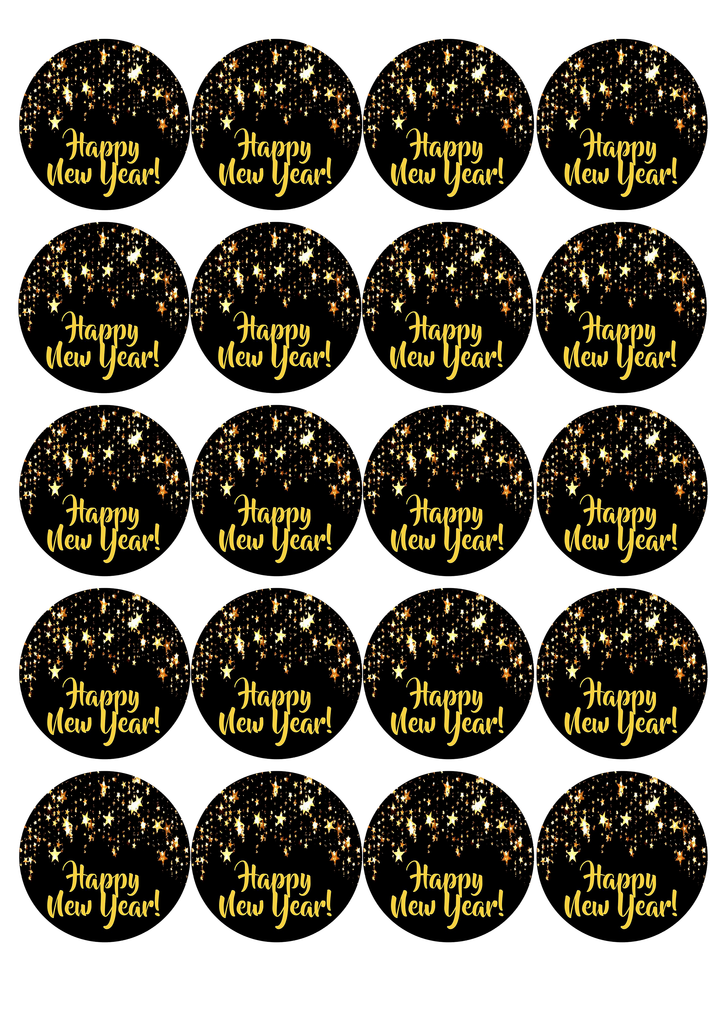 Happy New Year cake topper