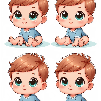 Little Boy cake topper