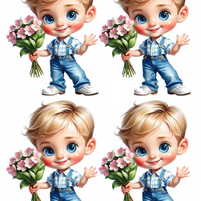 Little Boy cake topper