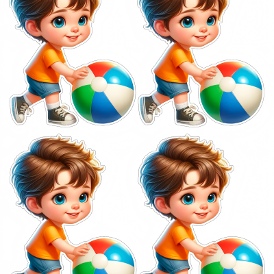 Little Boy cake topper