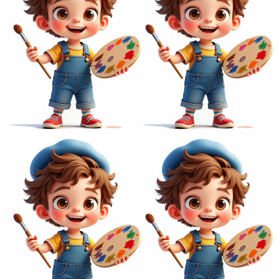 Little Boy cake topper