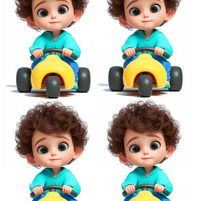 Little Boy cake topper