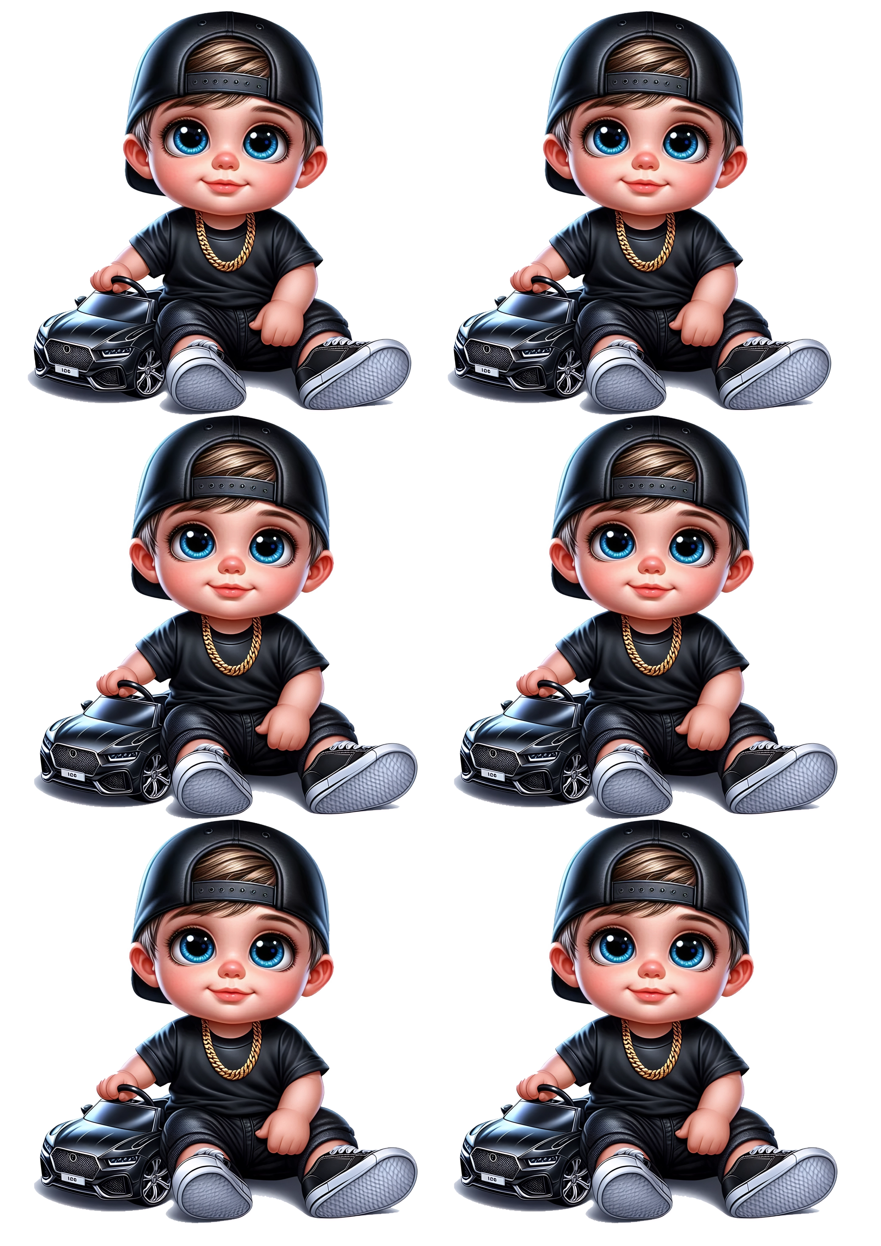 Little Boy cake topper